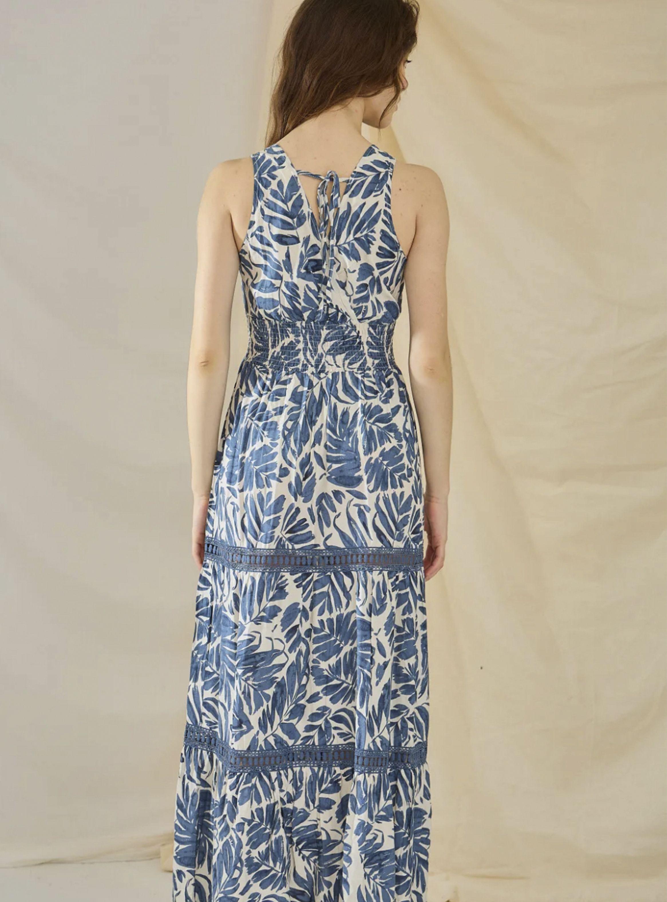 Vestido Estampado Rosa en Blanca con Celeste by Brasil soo Glam-3