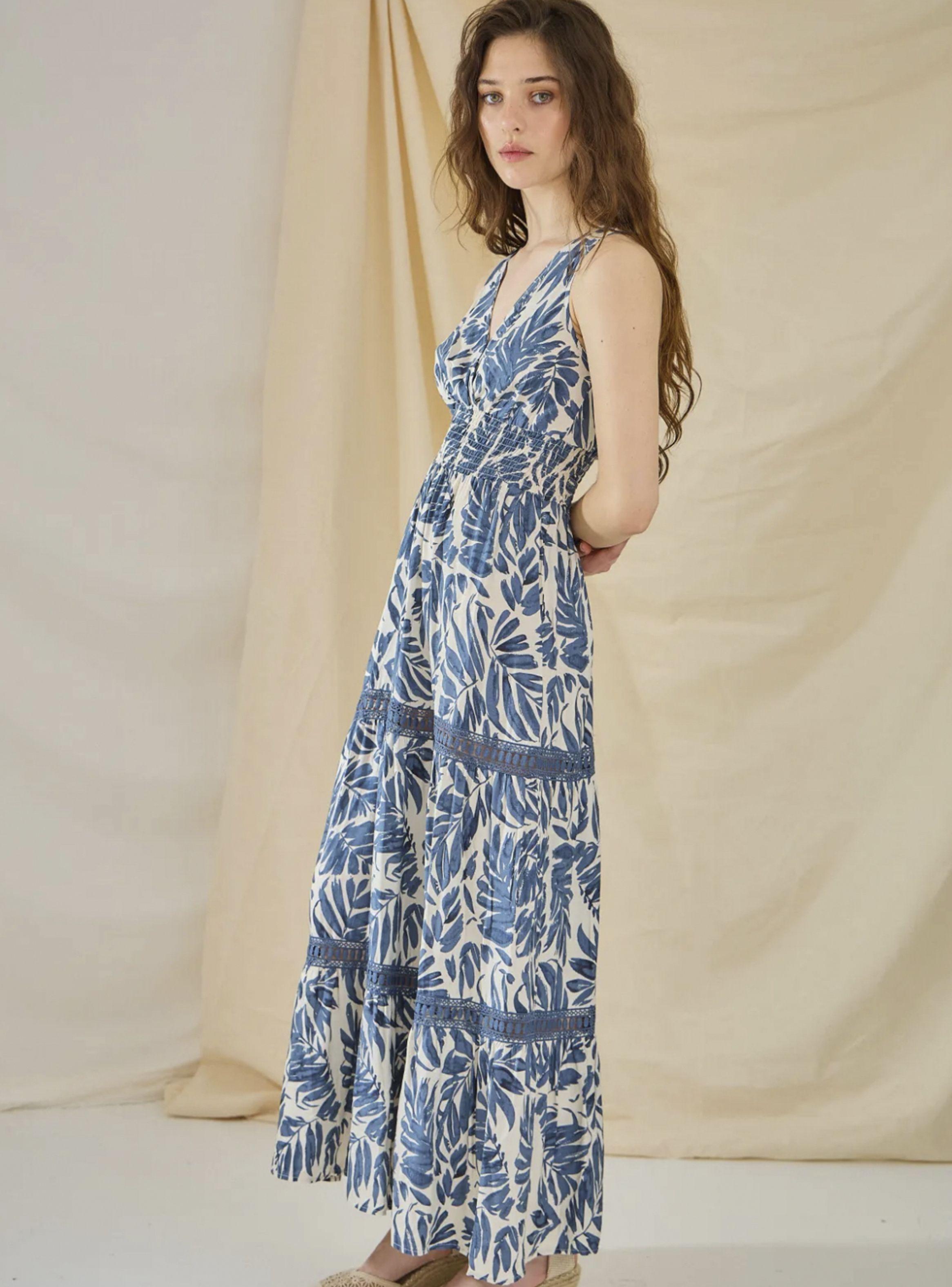 Vestido Estampado Rosa en Blanca con Celeste by Brasil soo Glam-4