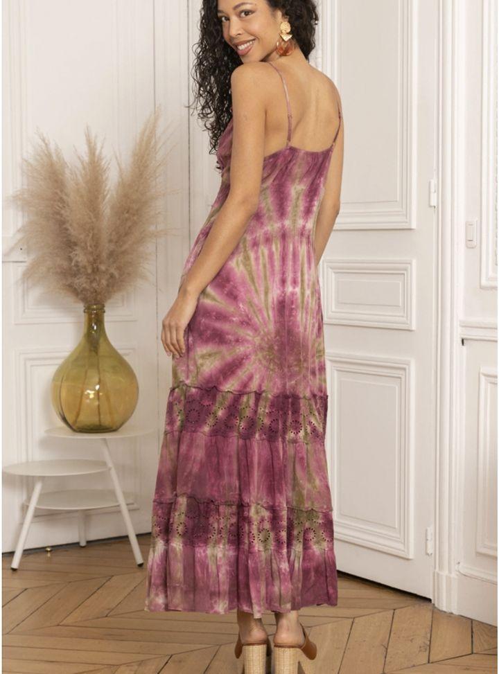 Vestido Largo Tie Dye Pinks Brasil soo Glam-2