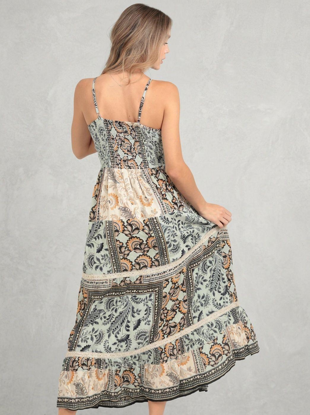 Vestido Largo Boho Chic con Encaje by Brasil soo Glam-1