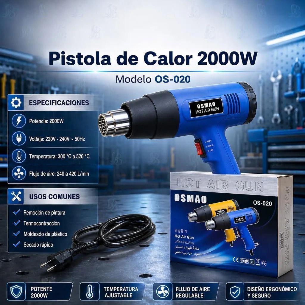 Pistola De Calor 2000w Aire Caliente 300 550 c-2