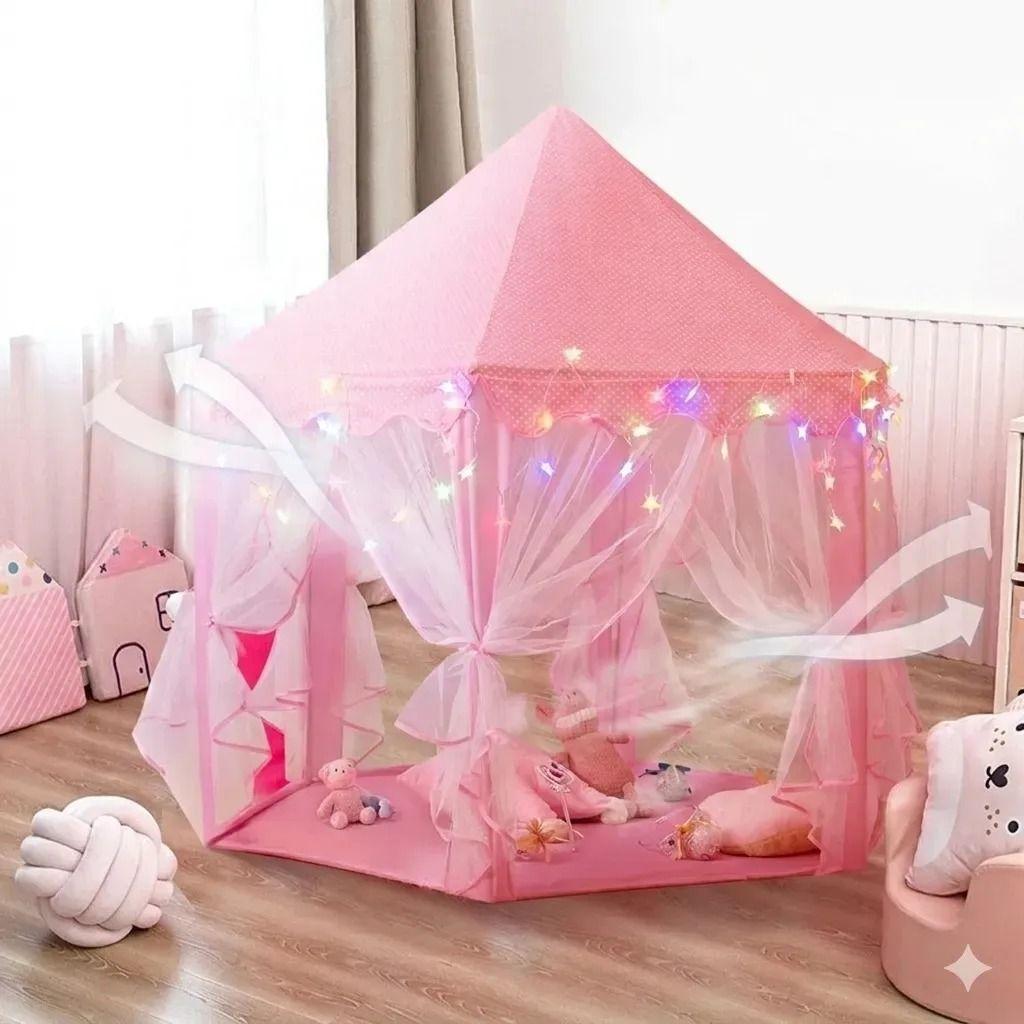 Carpa Infantil Castillo Princesa con luces-2