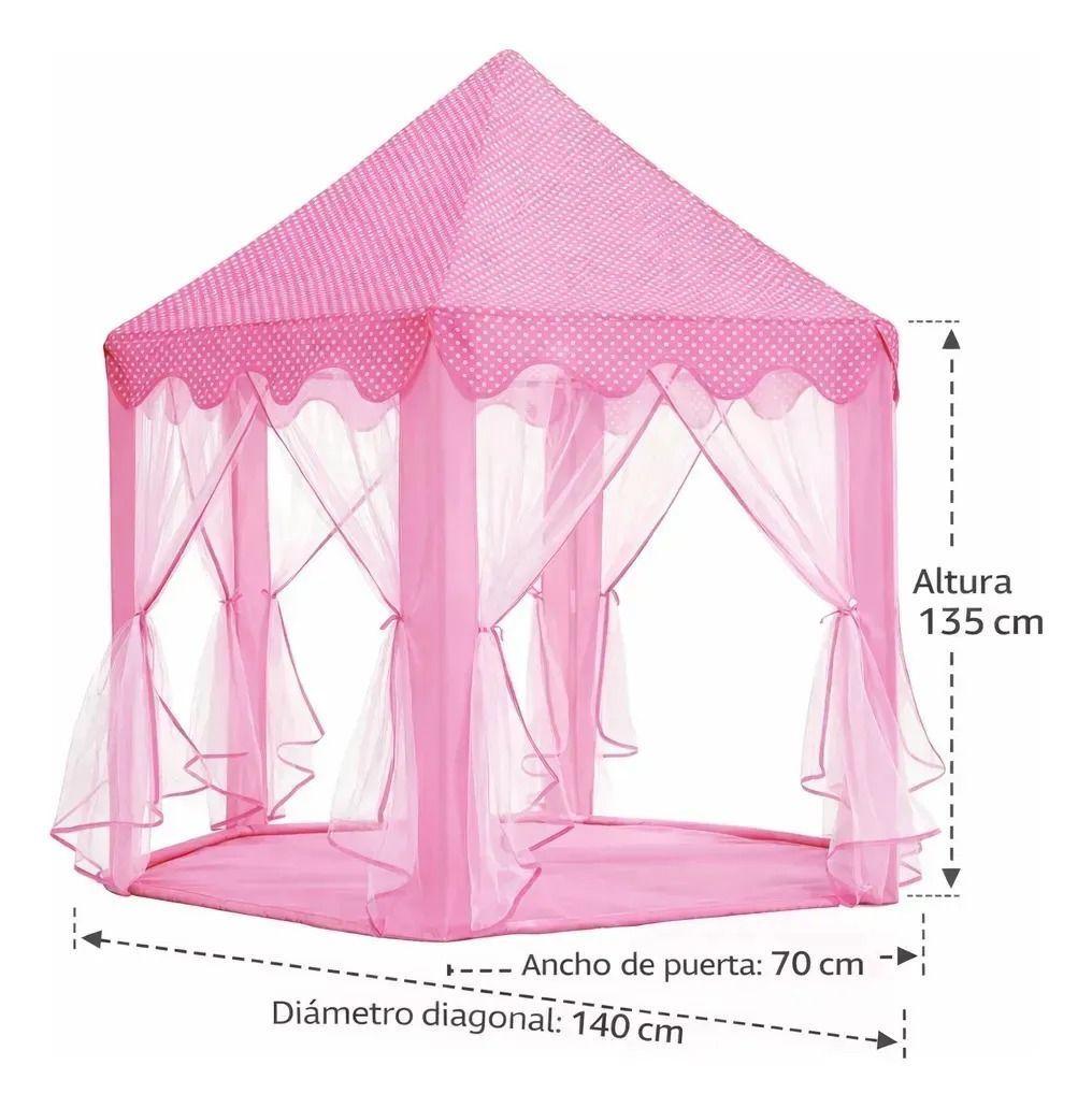 Carpa Infantil Castillo Princesa con luces-3