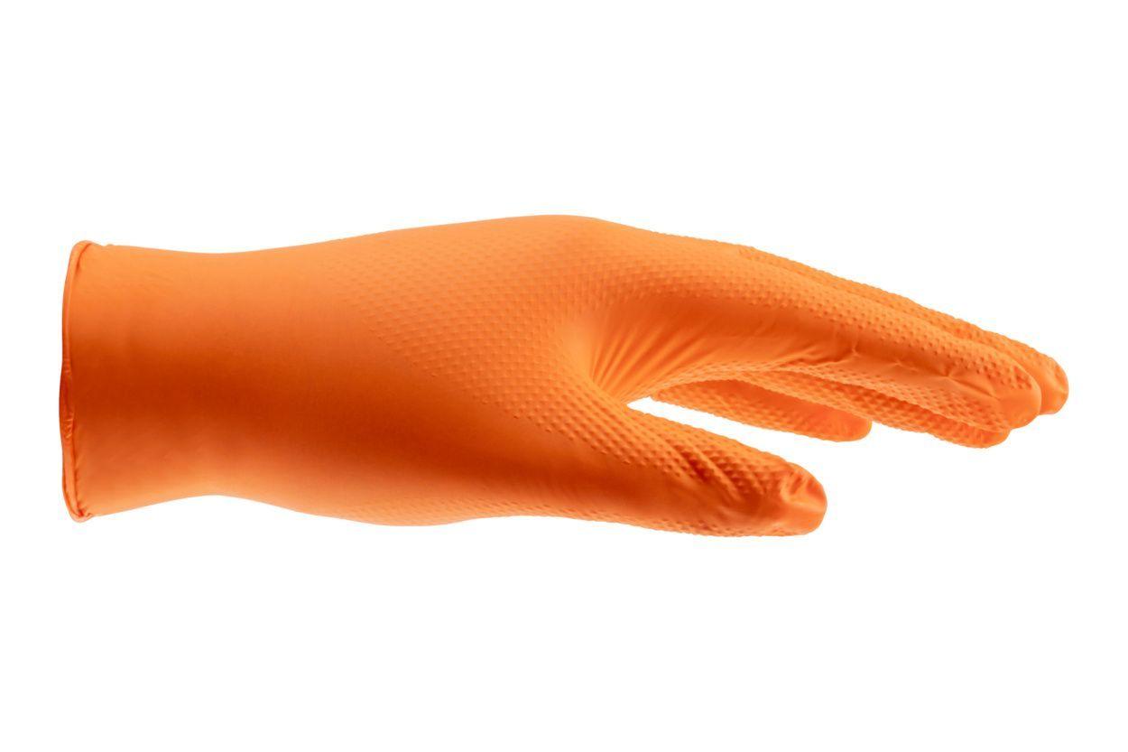 Guantes Nitrilo W rth Grip Naranja Talla L Caja 50 Unidades-0