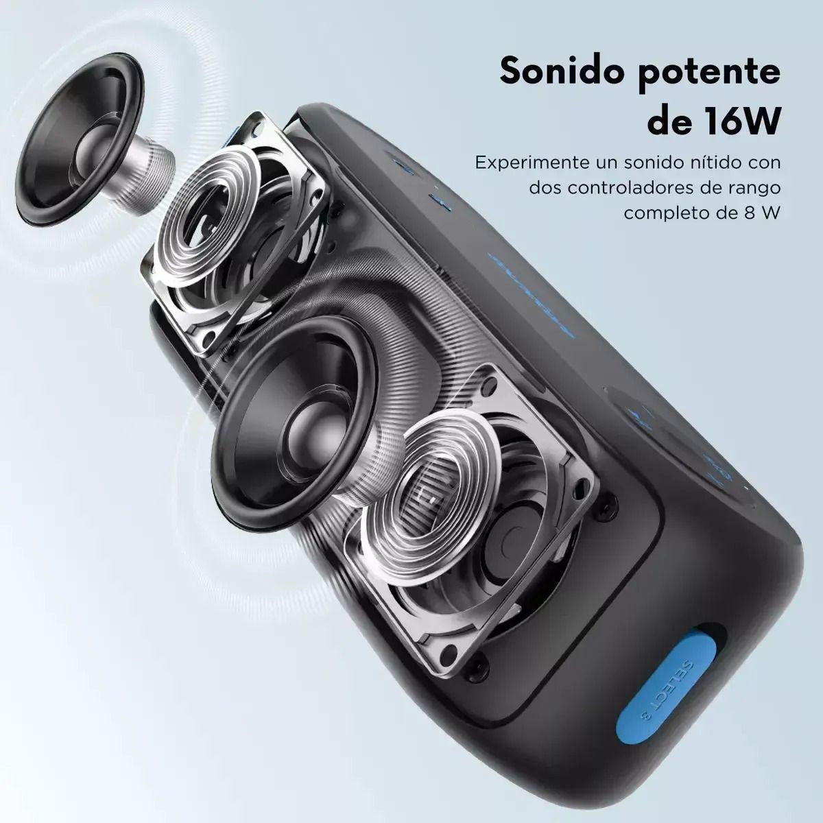 Parlante Bluetooth Soundcore Select 3 Port til 16W BassUp IPX7 Bater a 20 Horas-2