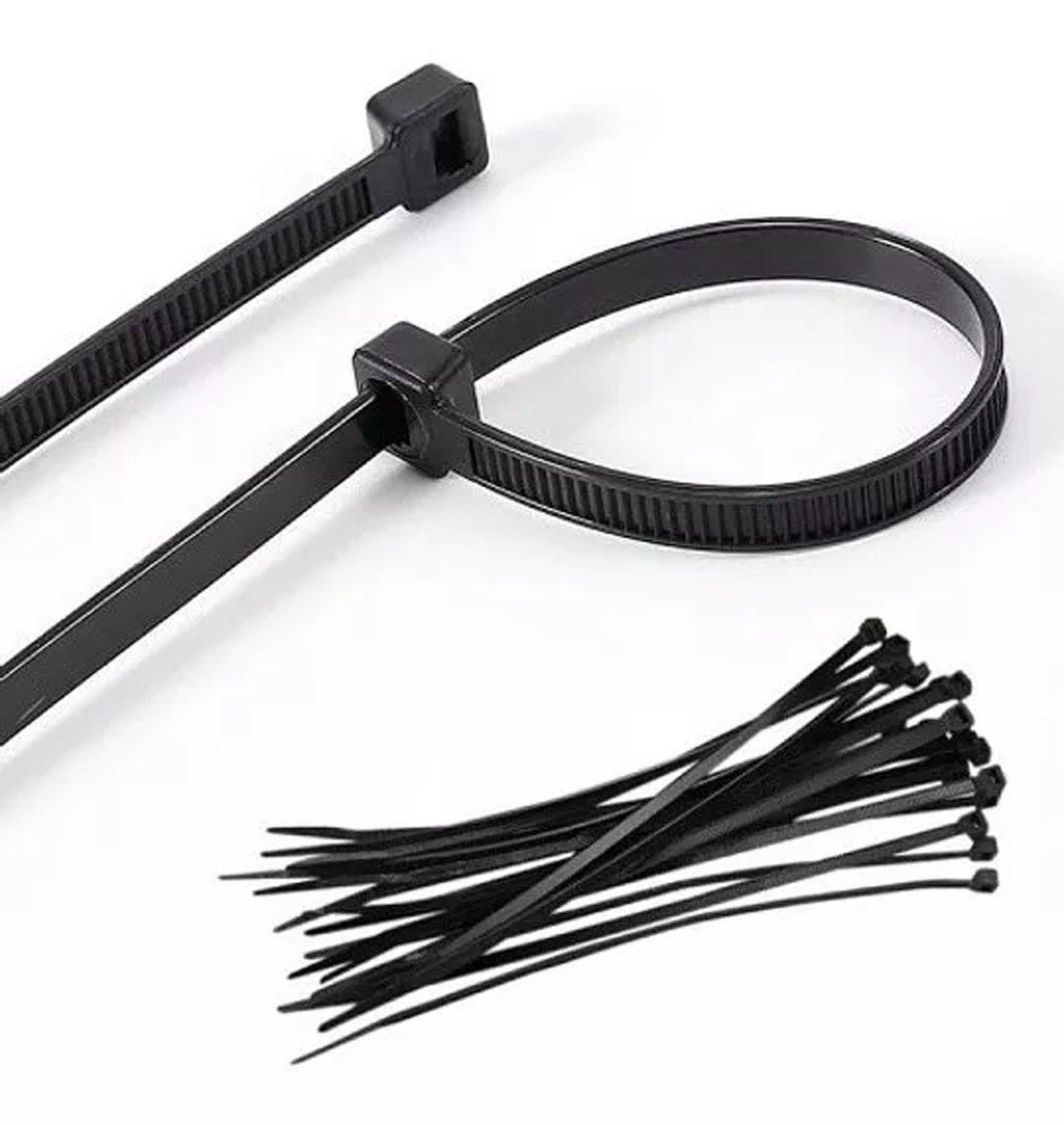 Amarras Plasticas Negras 5x250mm Bolsa 100pcs-0