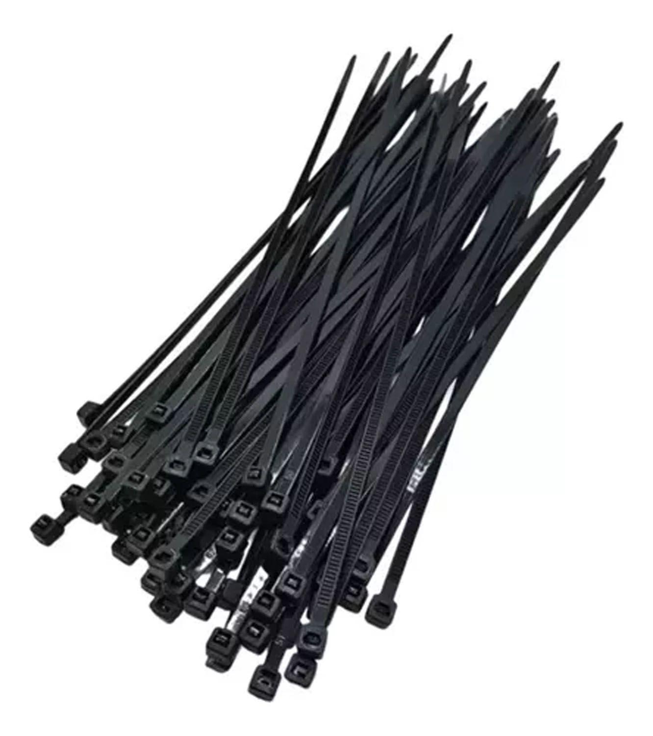 Amarras Plasticas Negras 5x250mm Bolsa 100pcs-4