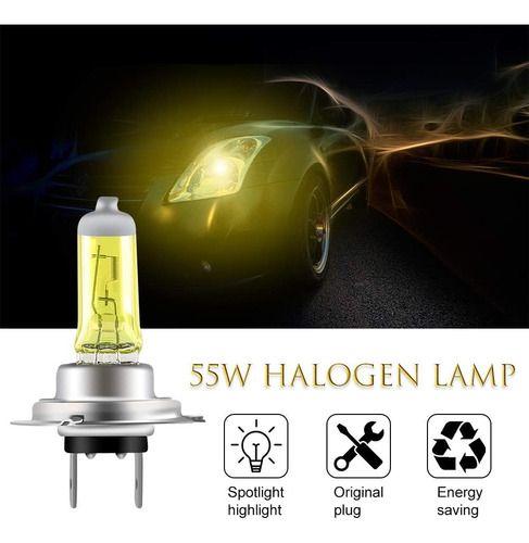 Ampolleta Halogena H7 12v 55w Amarilla Par 2 Unidades-3