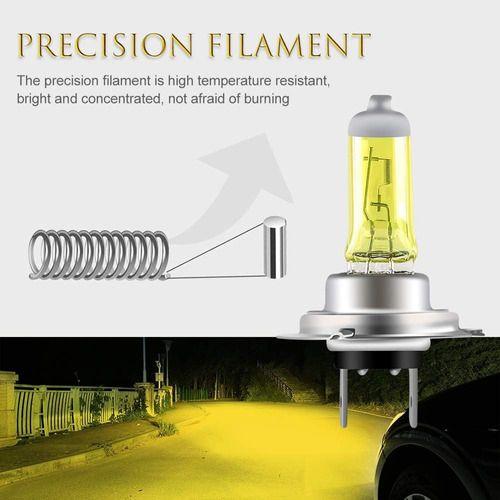 Ampolleta Halogena H7 12v 55w Amarilla Par 2 Unidades-4