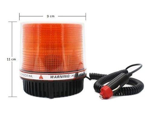 Baliza Led Ambar (amarilo) 12v Estroboscopica Con Iman 51012-3