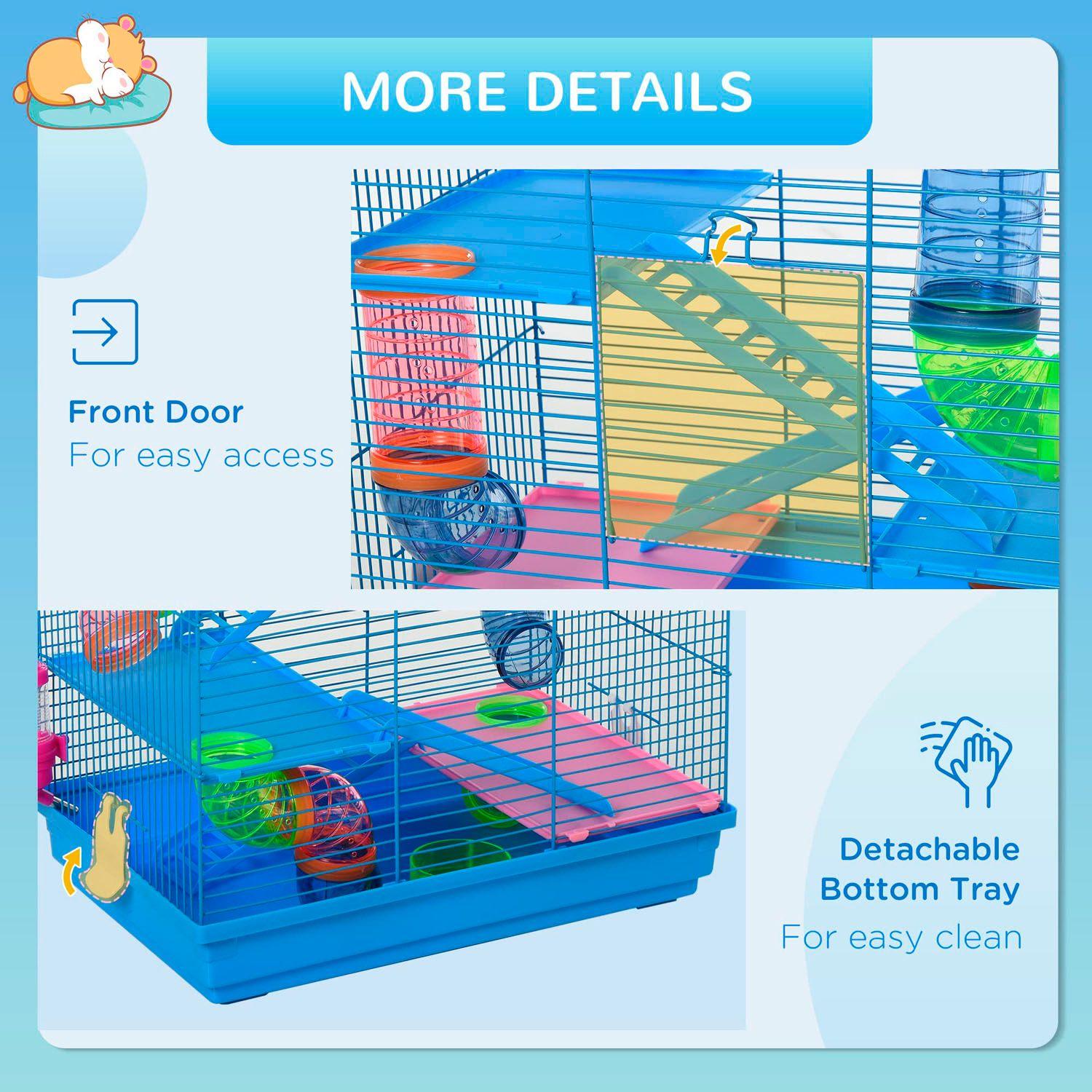 Jaula Hamster Jerbo 5 Niveles Tuberia Exterior 47810-2