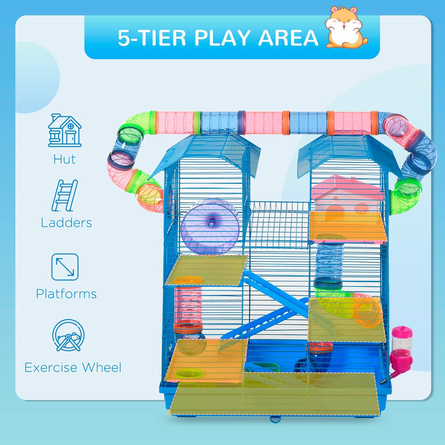 Jaula Hamster Jerbo 5 Niveles Tuberia Exterior 47810-3