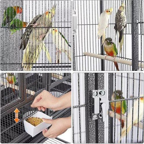 Jaula Grande Triple 3 Niveles 6 Compartimientos Para Aves-7