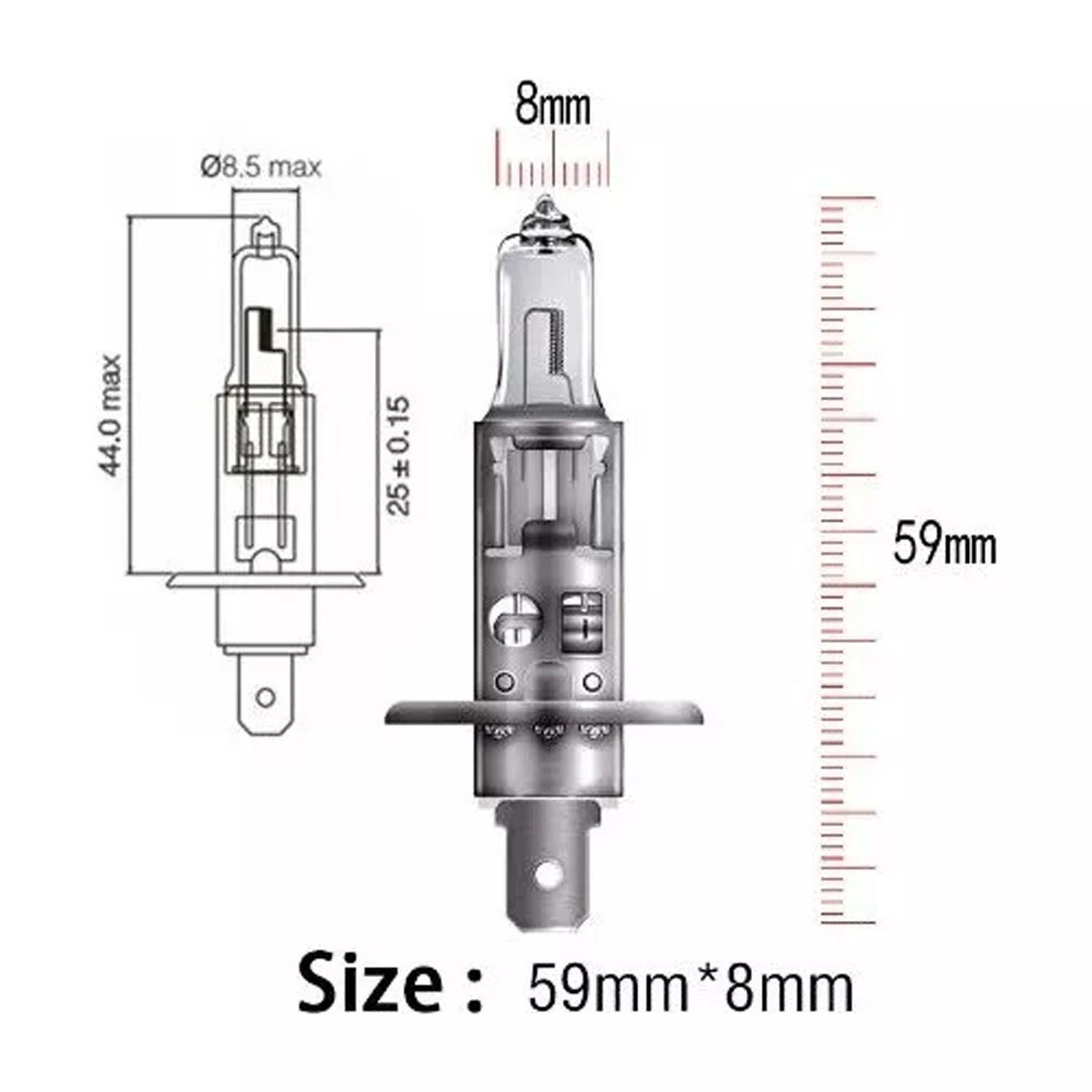 Ampolleta Halogena H1 12v 60/55w Normal Pack 10 Unidades-4