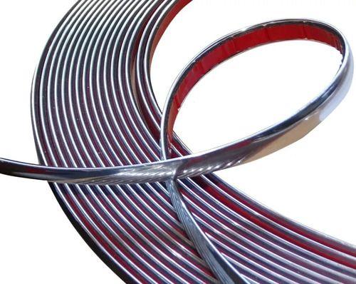 Rollo Moldura Cromada Adhesiva Decorativa Auto 10mm X 15mts-0