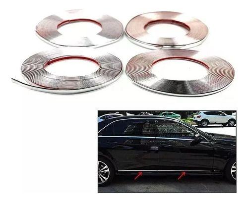 Rollo Moldura Cromada Adhesiva Decorativa Auto 10mm X 15mts-3