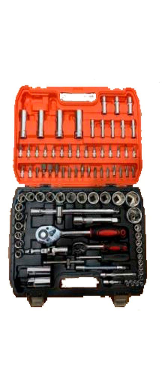 Caja De Herramientas 94 Piezas Set De Dados Ask4970-0