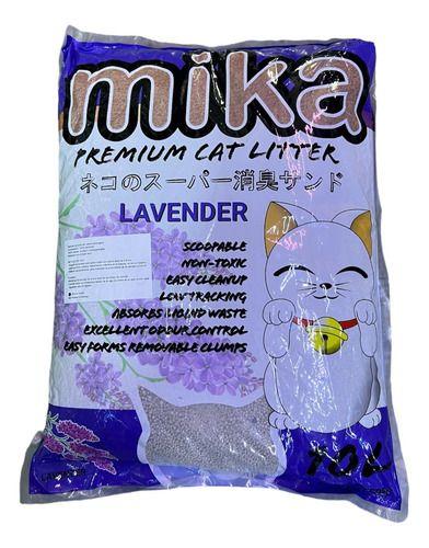 Arena Para Gato Aglutinante Premium Mika Lavanda  10l 8kg-0