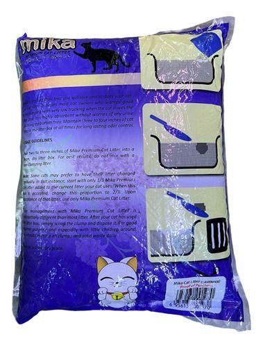 Arena Para Gato Aglutinante Premium Mika Lavanda  10l 8kg-1
