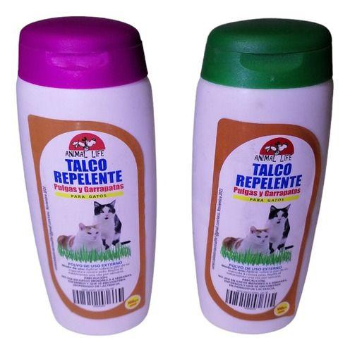 2x Talco Repelente Para Gatos Pulgas Garrapatas Polvo 100g-0