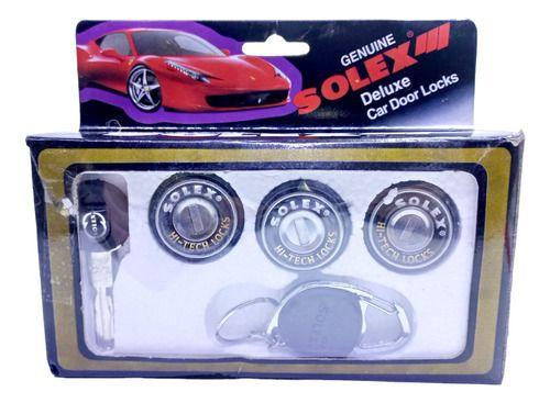 Chapa Cilindro 3 Puertas Automotriz Universal Kit 703-1