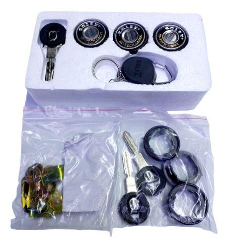 Chapa Cilindro 3 Puertas Automotriz Universal Kit 703-2