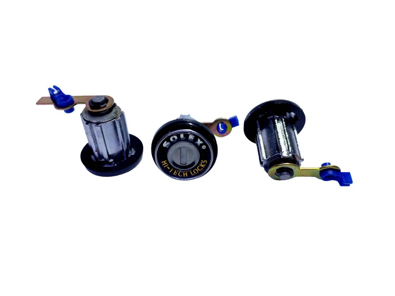 Chapa Cilindro 3 Puertas Automotriz Universal Kit 703-6