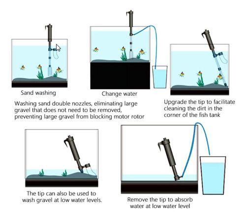 Bomba vaciar sacar agua Pecera Acuario Estanque Yz-d10-5