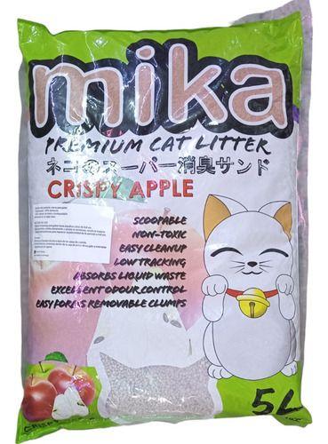Arena Para Gato Aglutinante Premium Mika Aroma Manzana 4kg-0