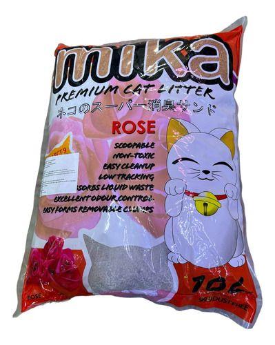 Arena Para Gato Aglutinante Premium Mika Aroma Rosas 10l 8kg-0