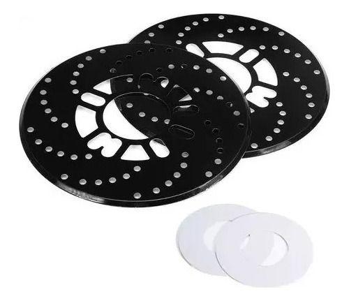 Cubre Disco Tambor X2 Metalico Negro Tuning Universal Hs08-0