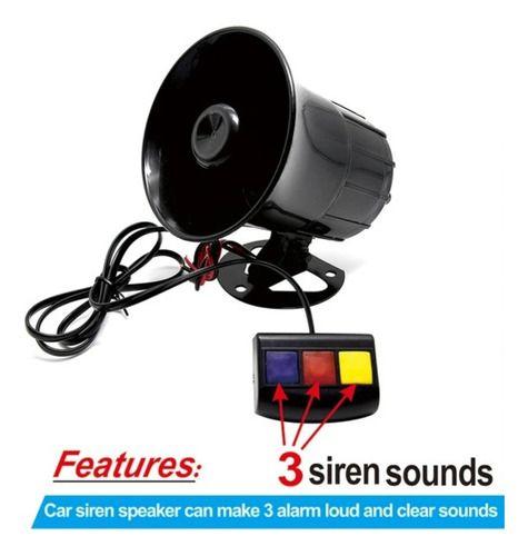 Bocina Sirena Alarma 3 Tonos Policial Pato 12v Auto Moto-2