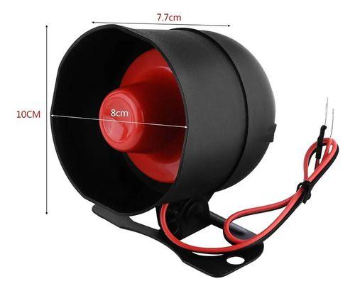 Sirena Alarma Bocina Antirrobo 12v 15w 6tono Auto Moto Scoot-2