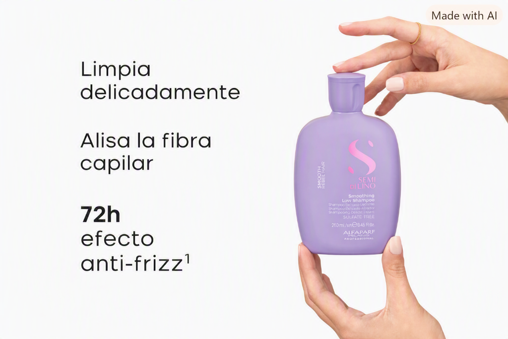 Alfaparf  Kit Shampoo y Acond.Semi Di Lino Smooth Cab Rebeldes 450ml-2