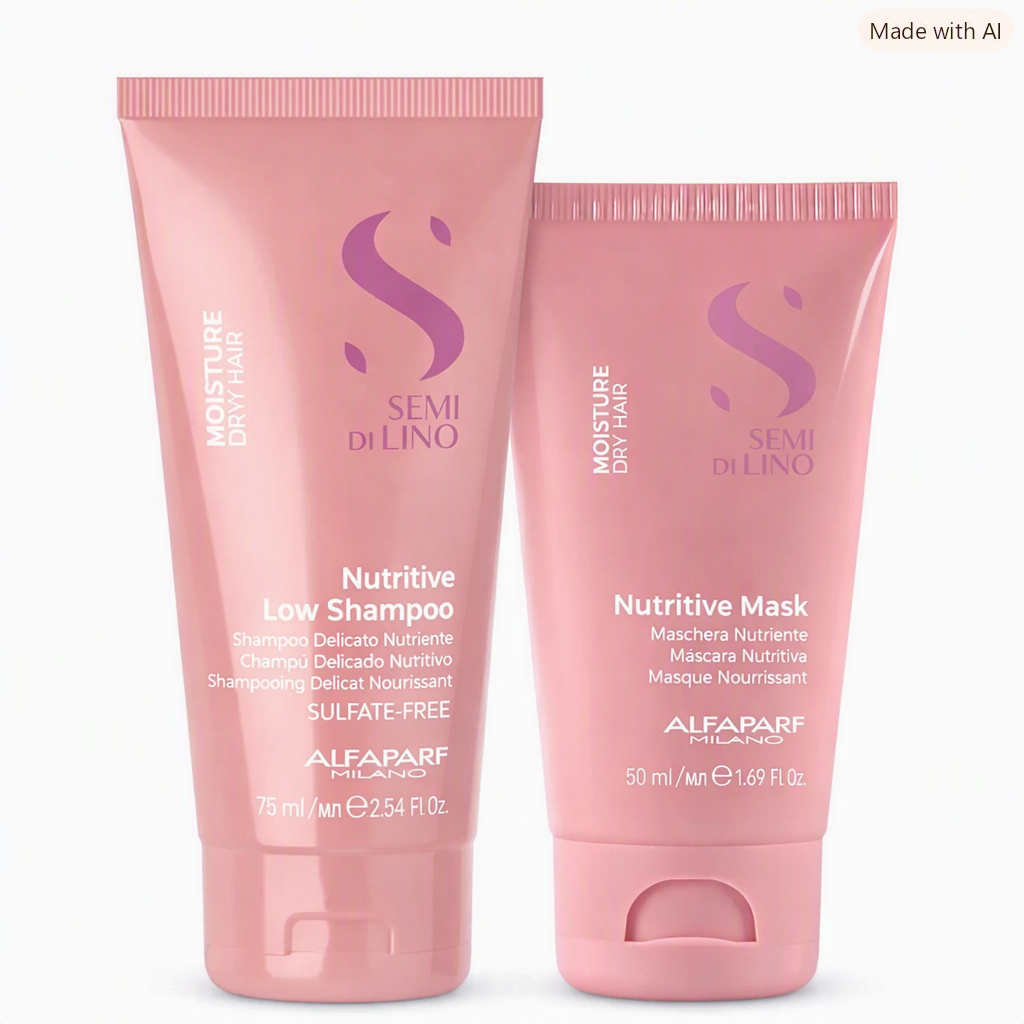 Kit Travel Shampoo Y Mascarilla Alfaparf Milano Semi Di Lino Hidrataci n-1
