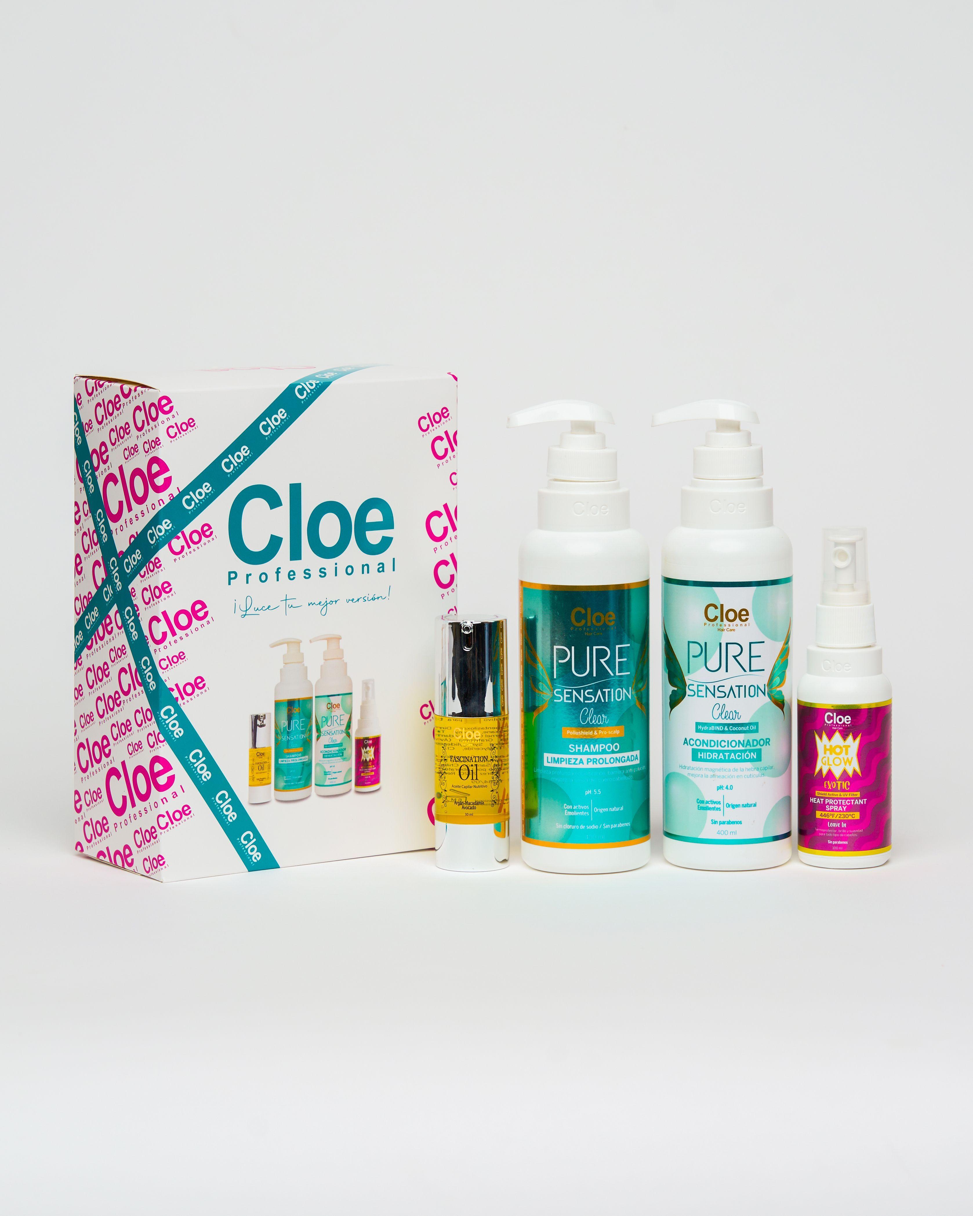 Cloe Pack Clear Shampoo,acond,termo Protector Y Aceite-0