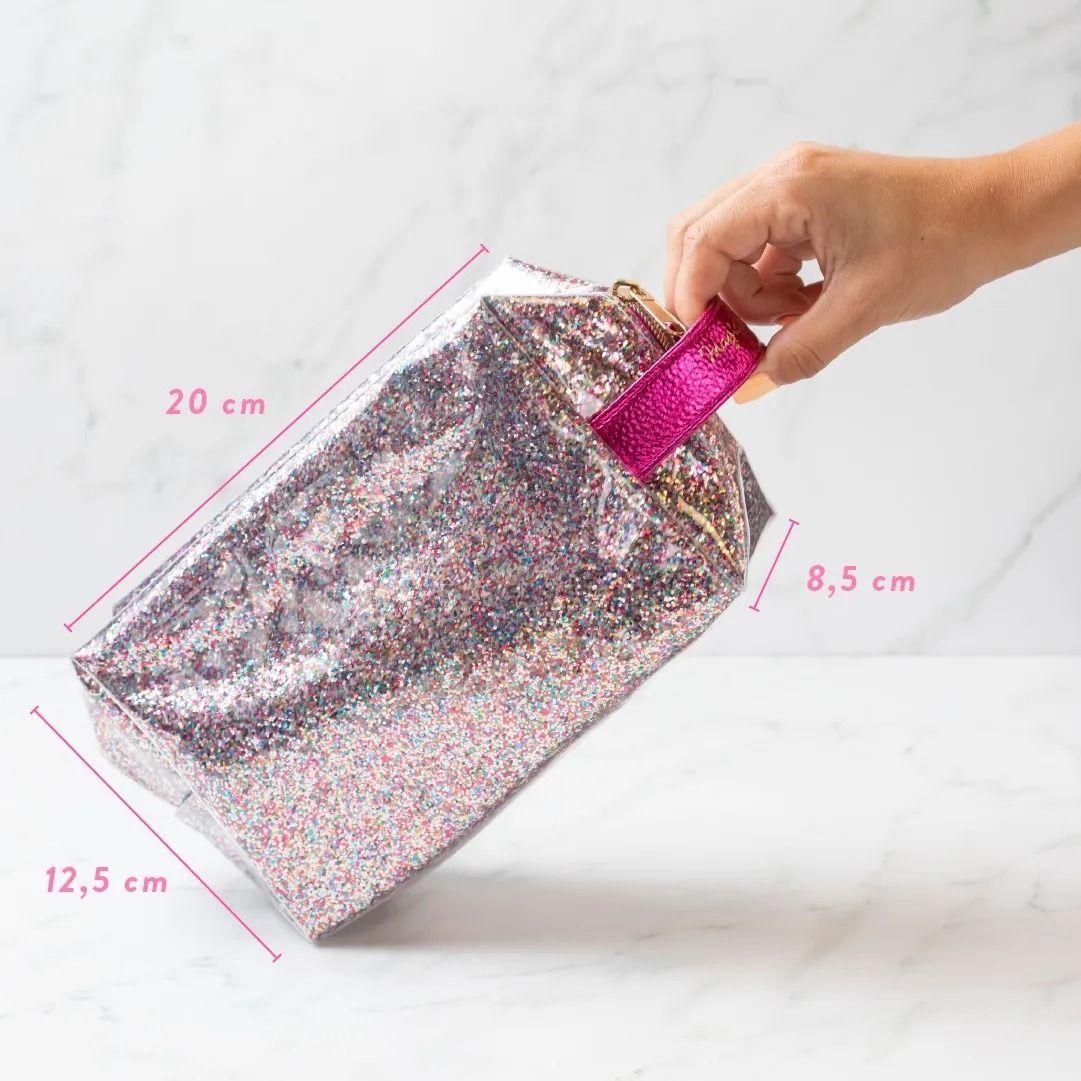 Cosmetiquero neceser glitter fucsia Magic Makeup-4