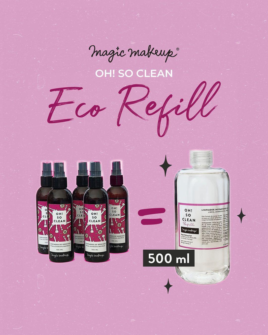 Limpiador de brochas Refill 500ml con embudo Magic Makeup-1