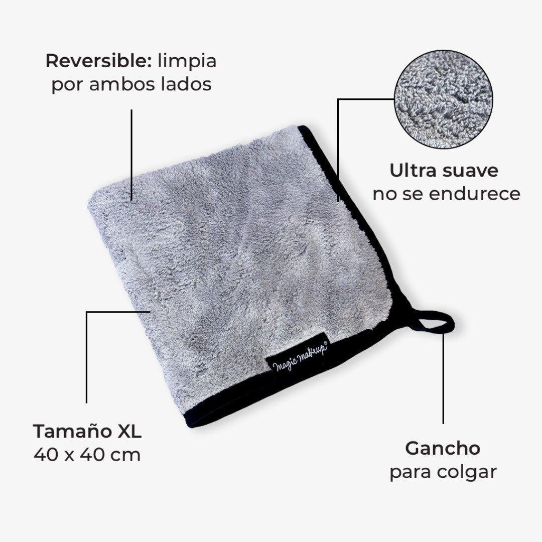 Toalla limpiadora de brochas microfibra 40x40 Magic Makeup-3
