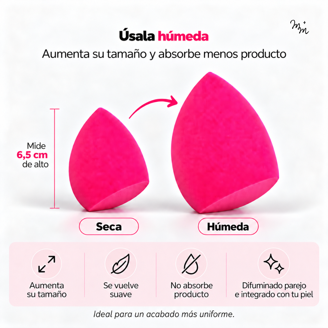 Esponja para maquillaje con carcasa respirable sin látex-2