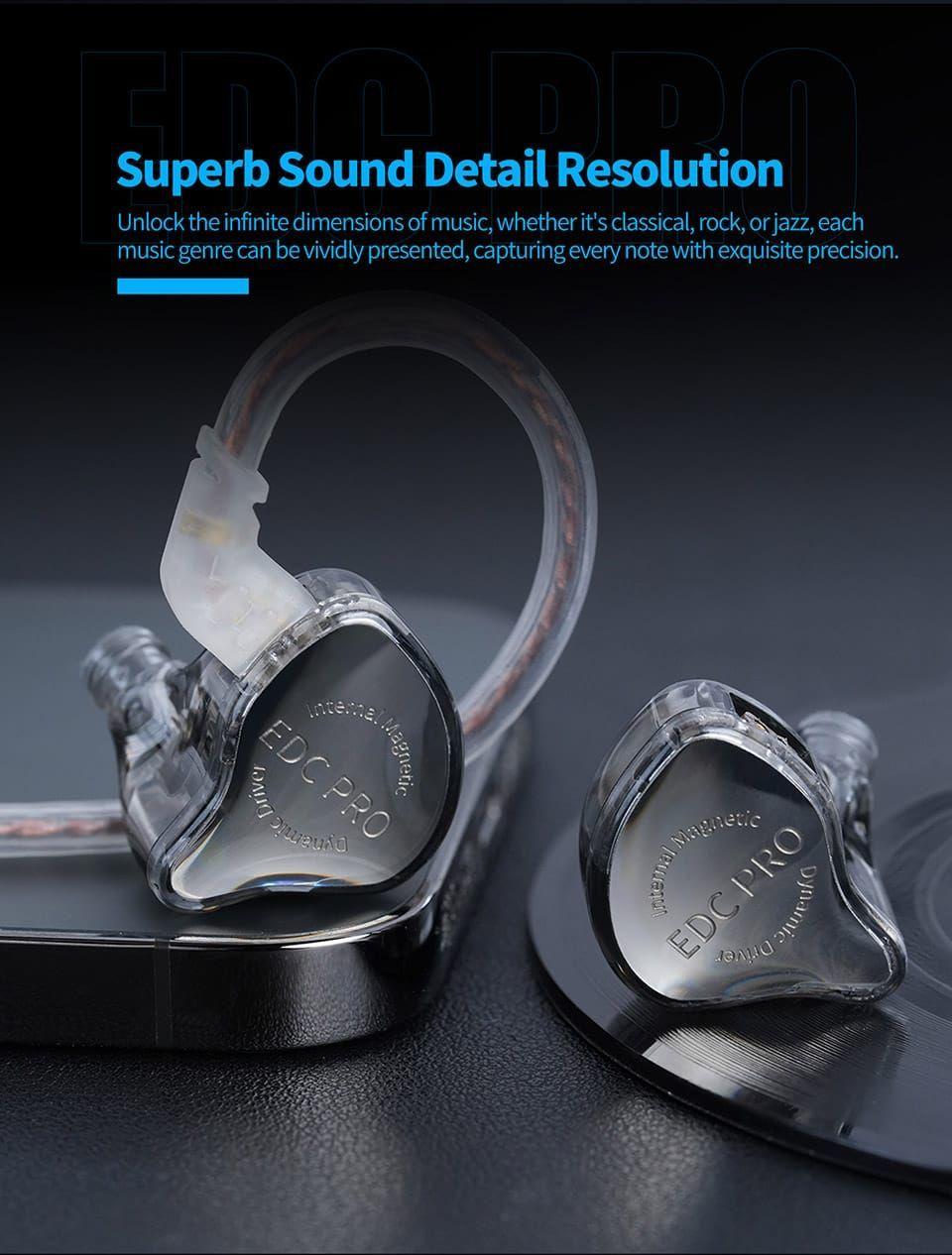 Audífonos KZ EDC PRO + Accesorios + Espumas + Case Protector de Regalo-1