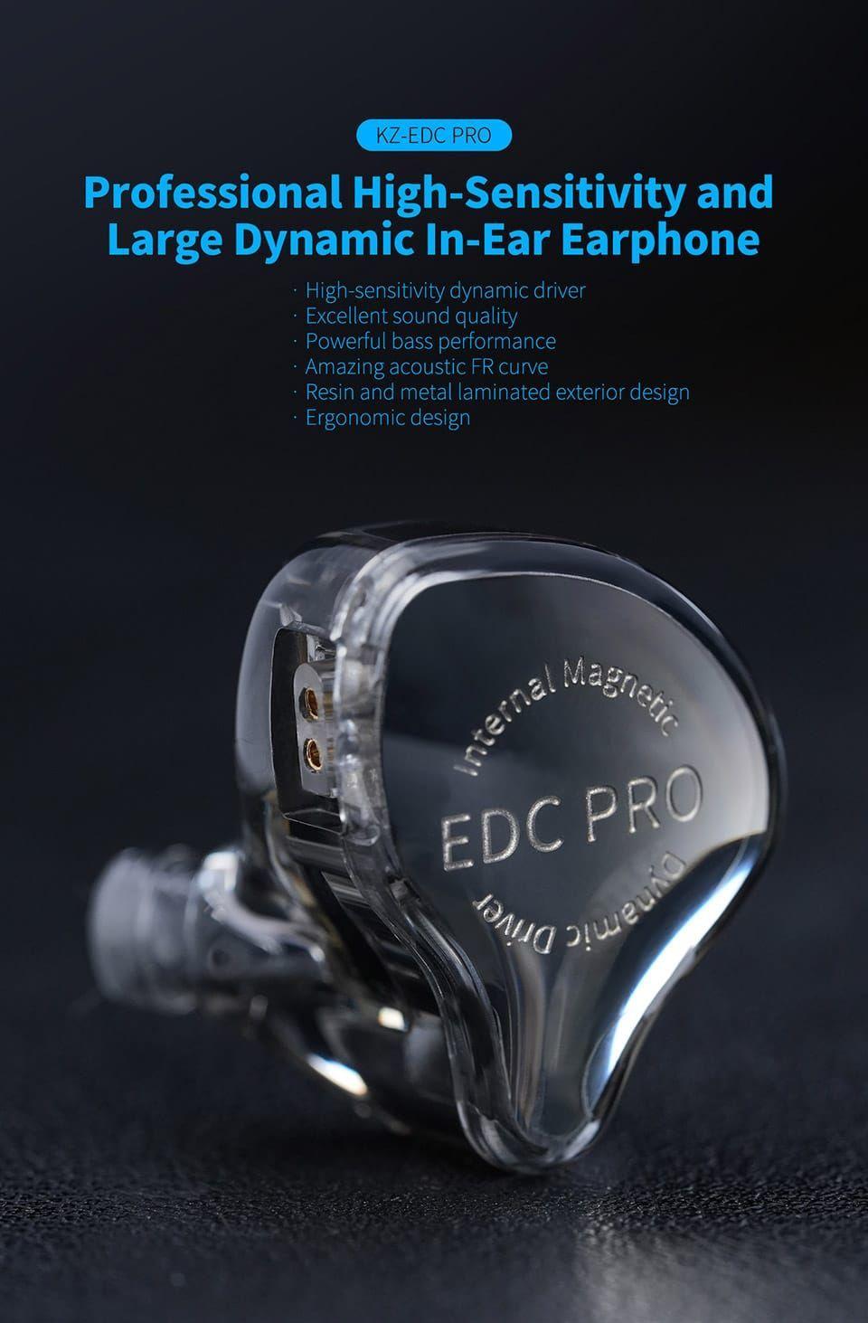 Audífonos KZ EDC PRO + Accesorios + Espumas + Case Protector de Regalo-2