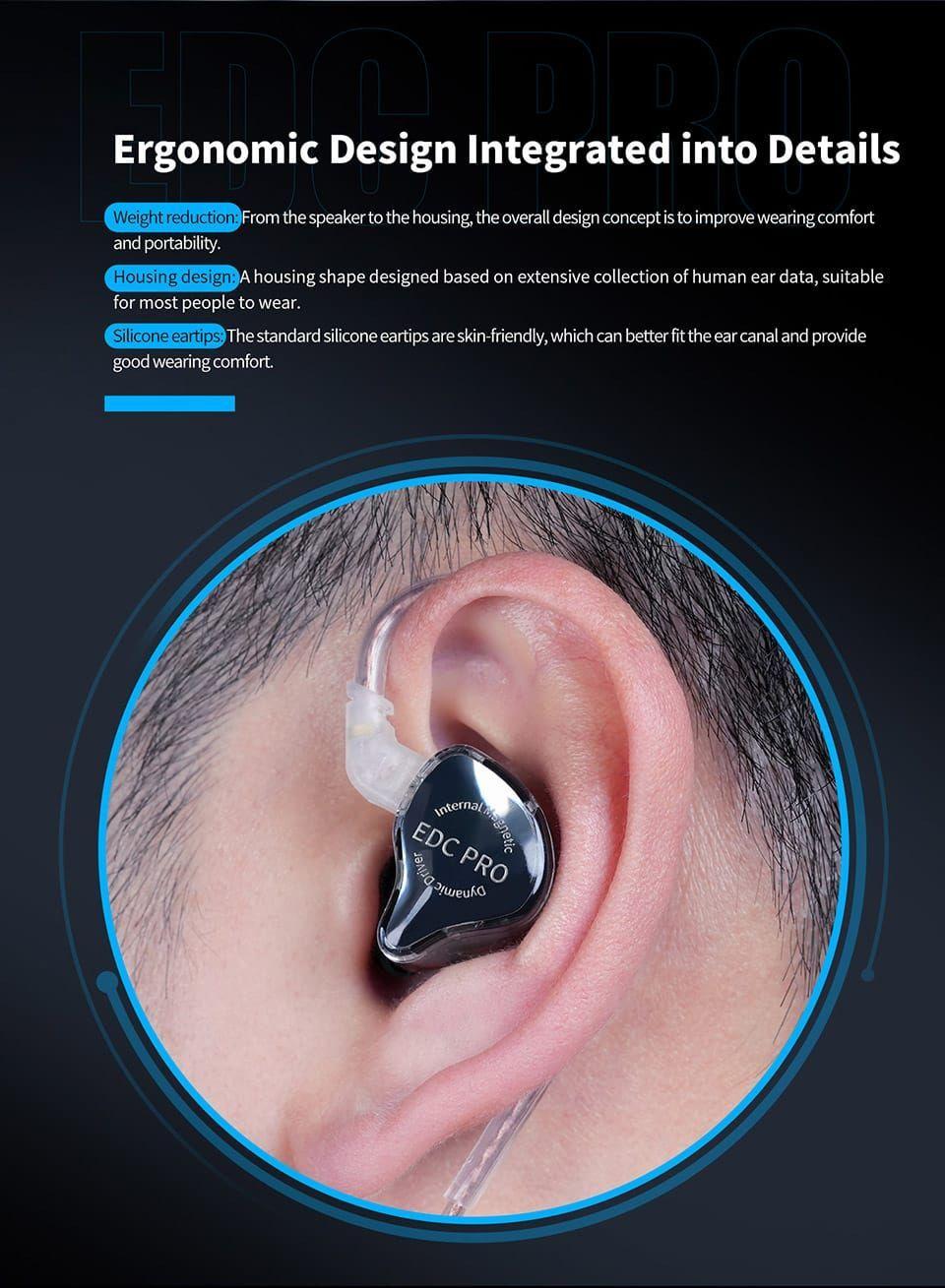 Audífonos KZ EDC PRO + Accesorios + Espumas + Case Protector de Regalo-3