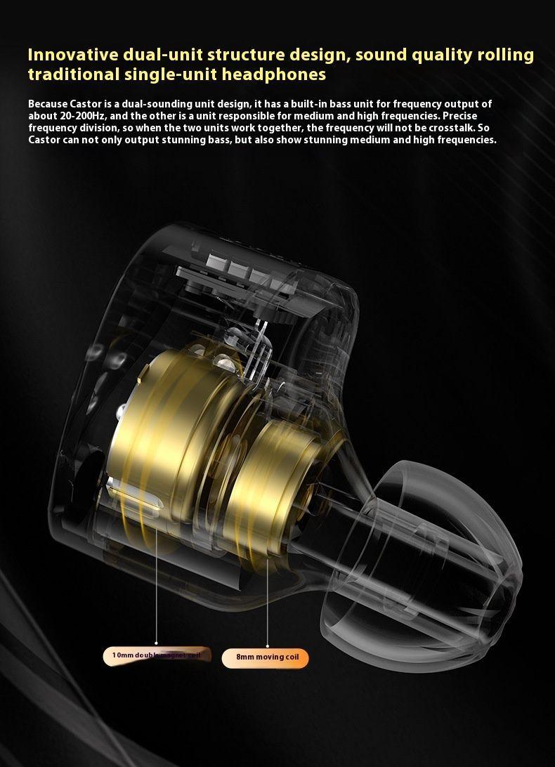 Audífonos KZ Castor Improved Bass + Espumas + Estuche.-3