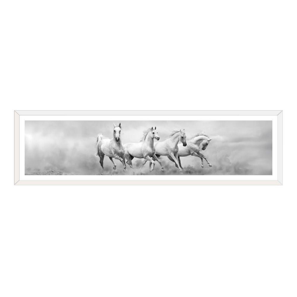 cuadro decorativo panorámico Panorámico Caballos en libertad 120x30-0
