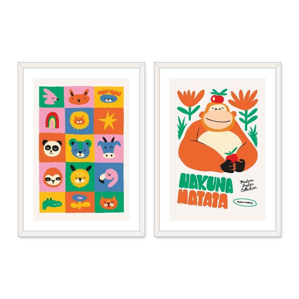 Duo cuadros decorativo Infantil 3  50x70cm-0