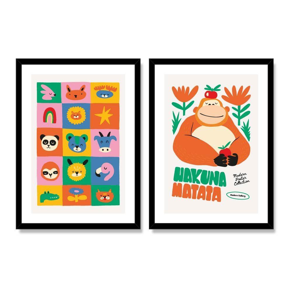 Duo cuadros decorativo Infantil 3  50x70cm-0