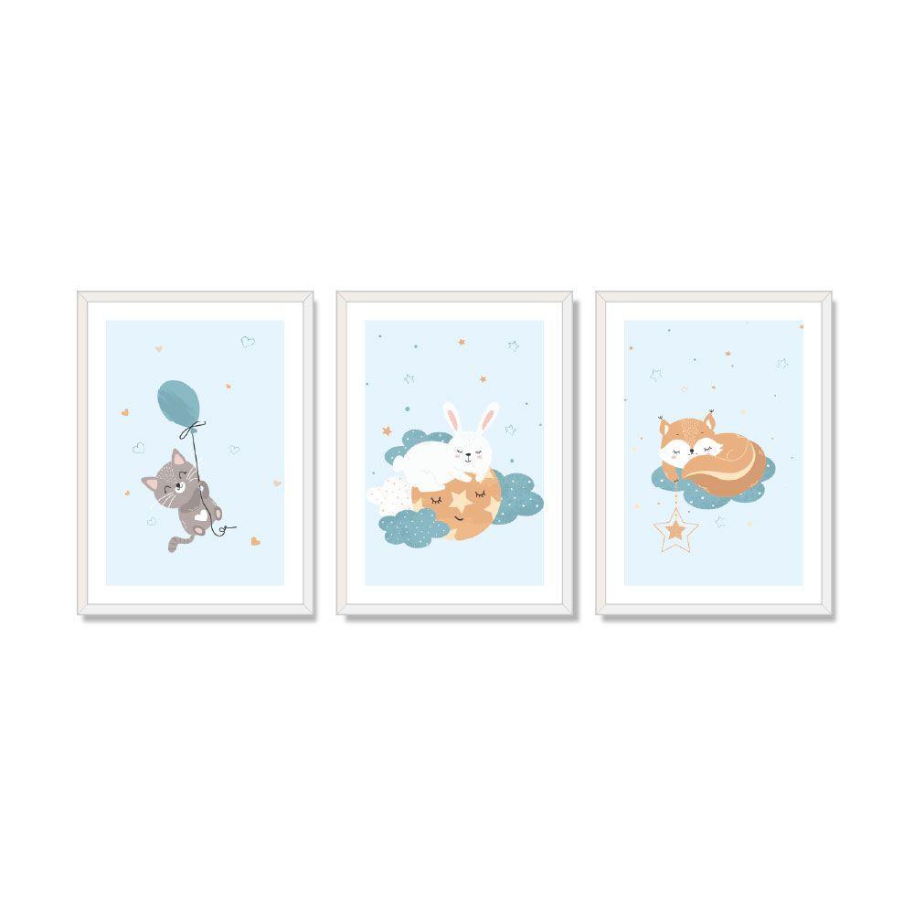 trio cuadros decorativo Sueños en las nubes 50x70cm-0