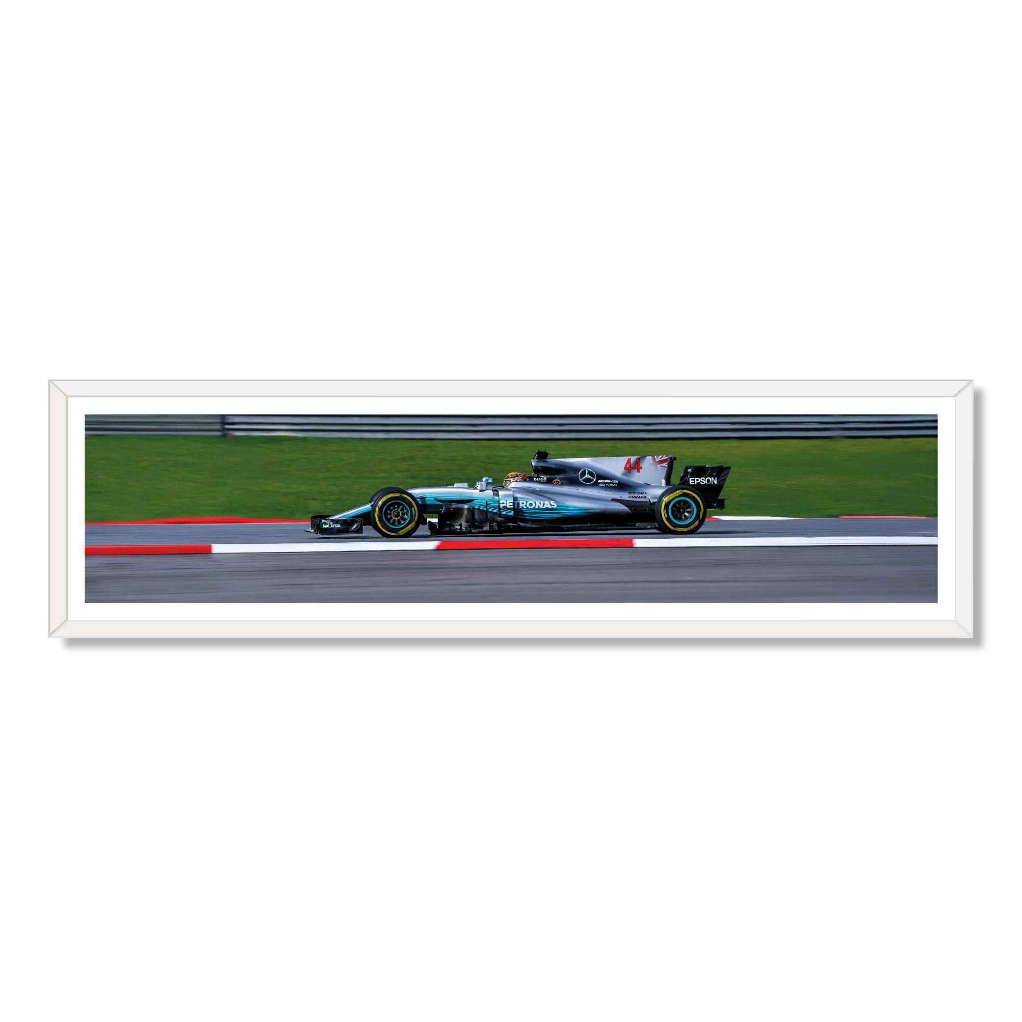 cuadro decorativo panorámico Panorámico Auto en movimiento formula 1 - 120x30-0