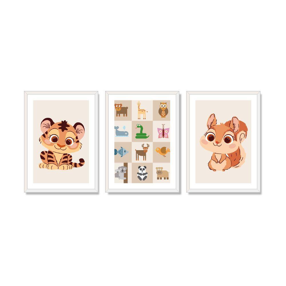 trio cuadros decorativo Mini fauna 1 - 50x70cm-0